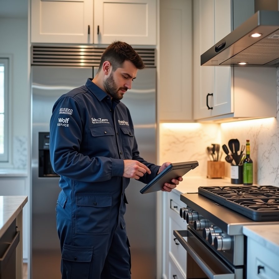 flux dev a professional appliance technician in a clean brande 0